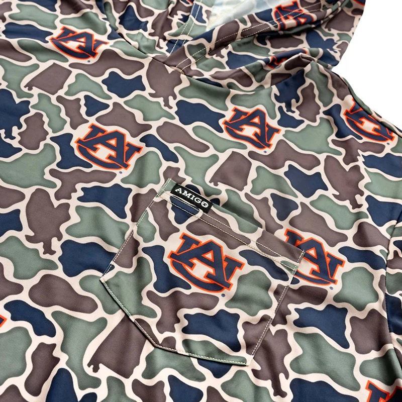 Auburn Camo Sol Series Long Sleeve Performance Hoodie