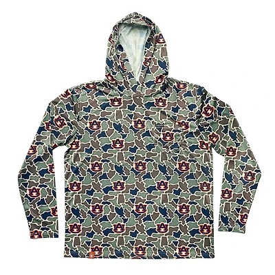 Auburn Camo Sol Series Long Sleeve Performance Hoodie