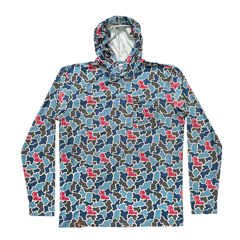 Ole Miss Camo Sol Series Long Sleeve Performance Hoodie