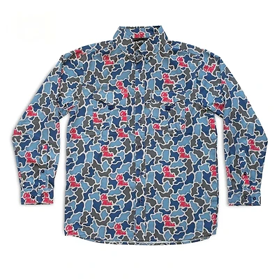 Ole Miss Camo Frio Tech Series Long Sleeve Fishing Shirt