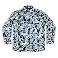 UNC Camo Frio Tech Series Long Sleeve Fishing Shirt