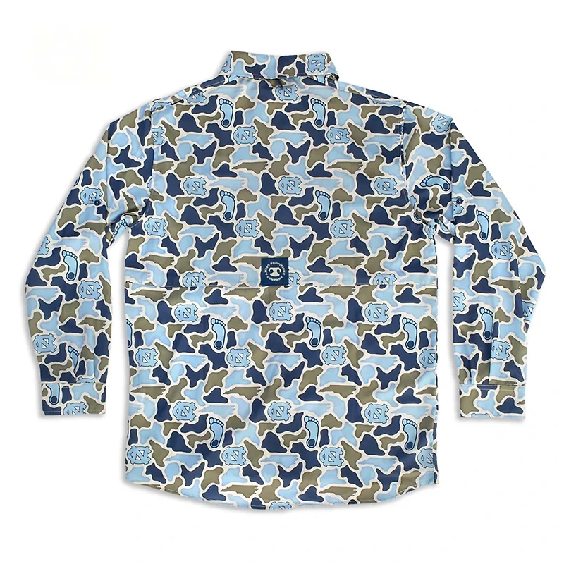 UNC Camo Frio Tech Series Long Sleeve Fishing Shirt