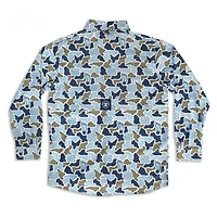 UNC Camo Frio Tech Series Long Sleeve Fishing Shirt
