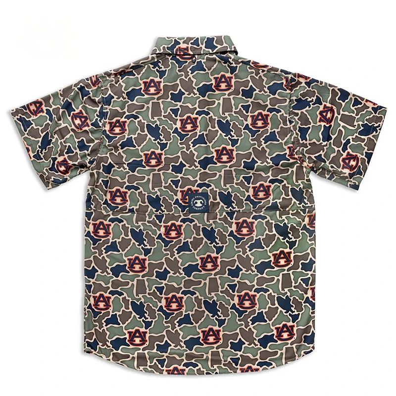 Auburn Camo Frio Tech Series Short Sleeve Fishing Shirt