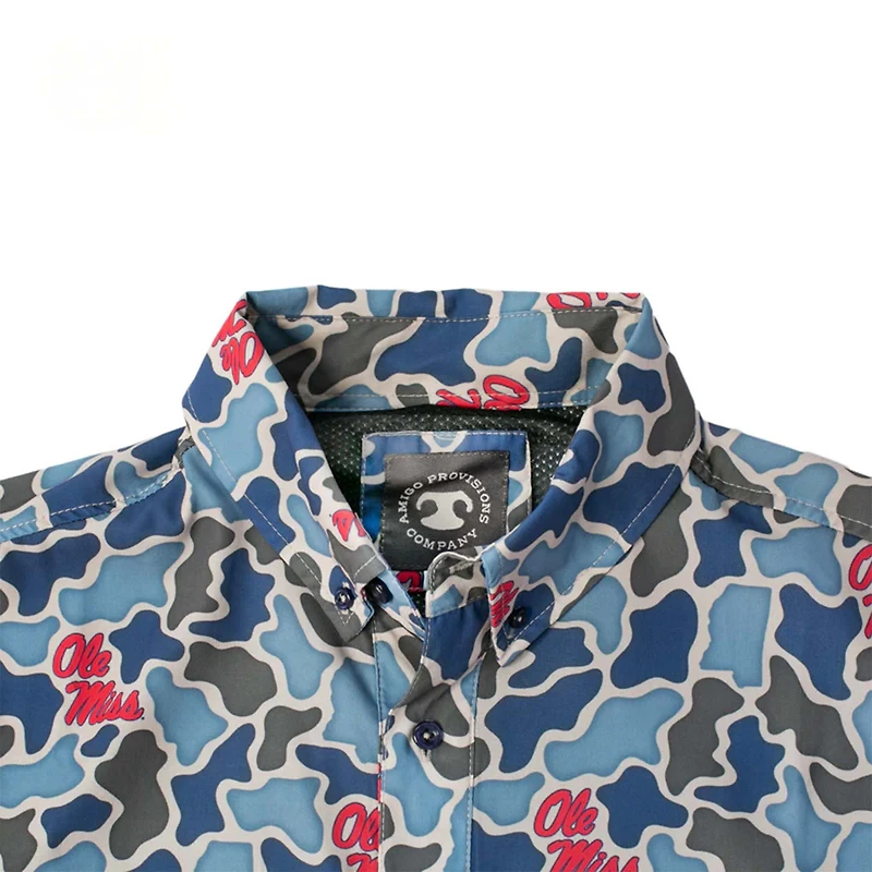 Ole Miss Camo Frio Tech Series Long Sleeve Fishing Shirt