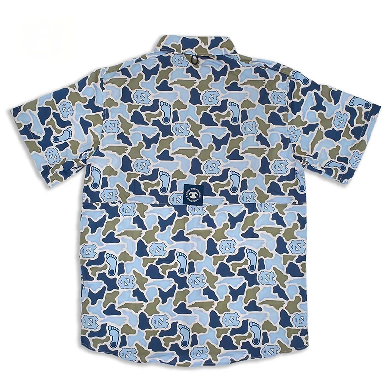 UNC Camo Frio Tech Series Short Sleeve Fishing Shirt