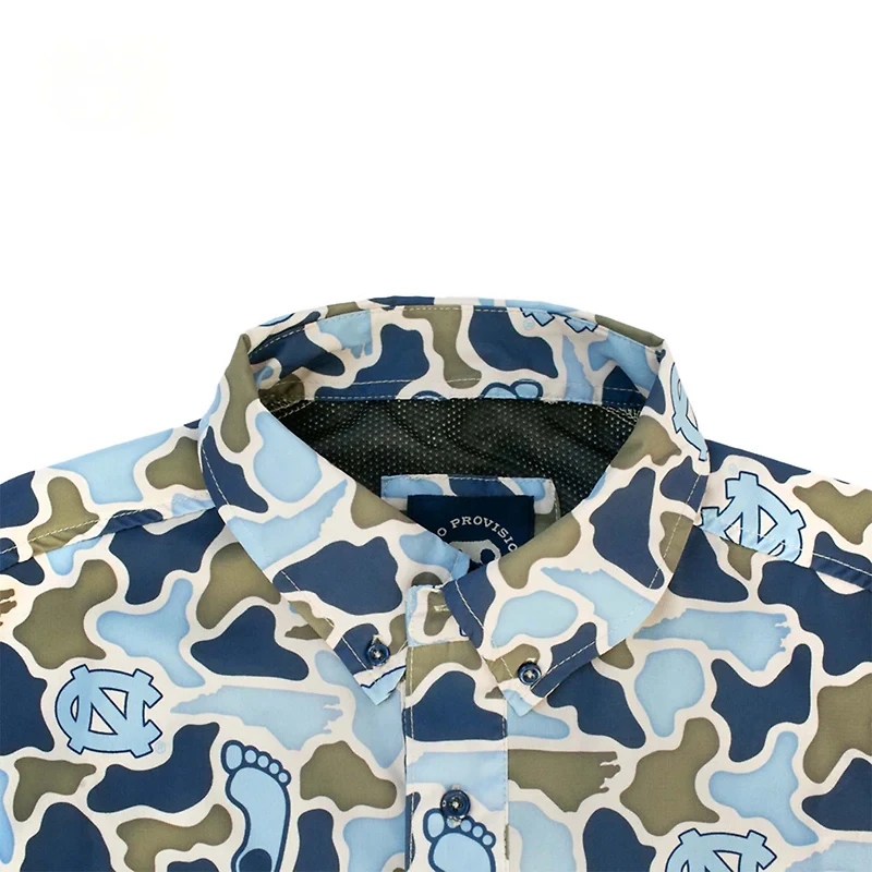 UNC Camo Frio Tech Series Short Sleeve Fishing Shirt