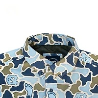 UNC Camo Frio Tech Series Short Sleeve Fishing Shirt