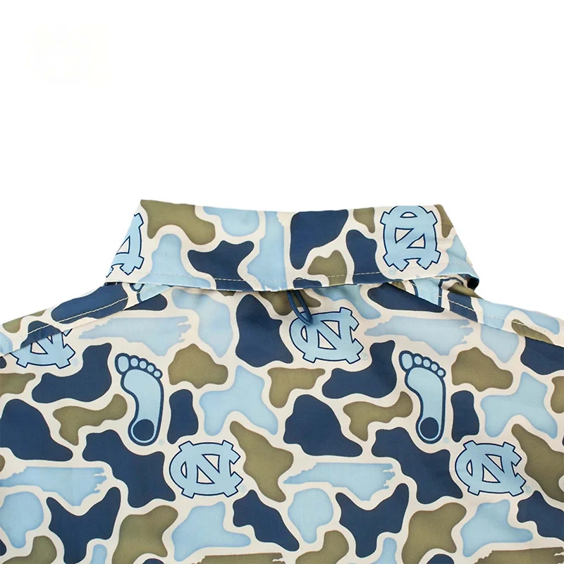 UNC Camo Frio Tech Series Short Sleeve Fishing Shirt