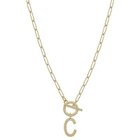 Chain Link Initial Letter Necklace