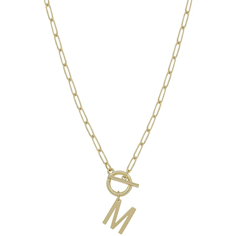 Chain Link Initial Letter Necklace