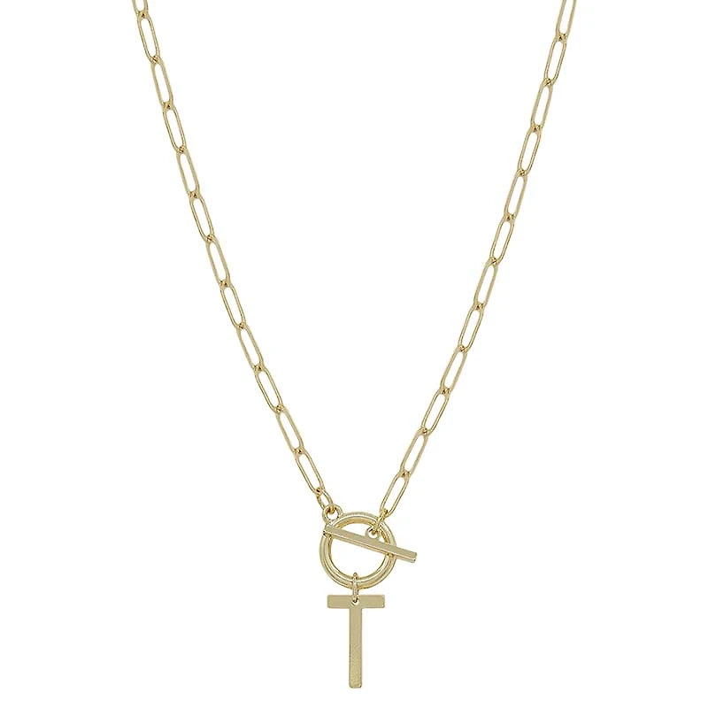 Chain Link Initial Letter Necklace