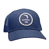 Florida Mesh Back Trucker Hat in Navy