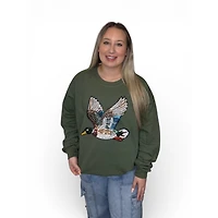 Flying Duck Sequin Sparkle Crewneck Sweatshirt