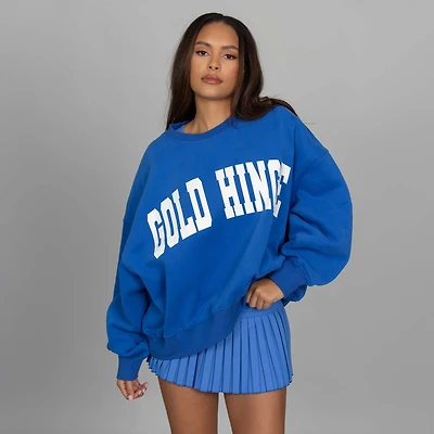 Gold Hinge Arch Crewneck Sweatshirt Blue Jay