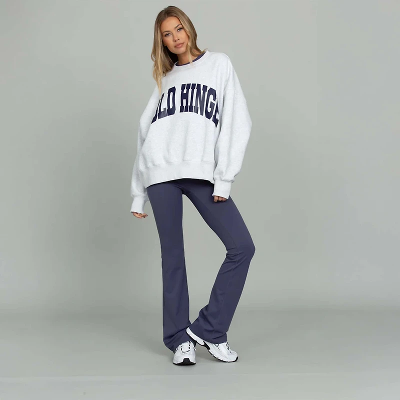 Gold Hinge Arch Crewneck Heather Indigo