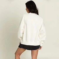 Gold Hinge Arch Crewneck Ivory