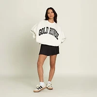 Gold Hinge Arch Crewneck Ivory
