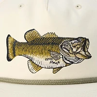 Bass Snapback Hat in Ivory
