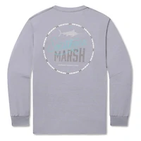 FieldTec™ Heathered Marlin Time Long Sleeve T-Shirt Light Grey