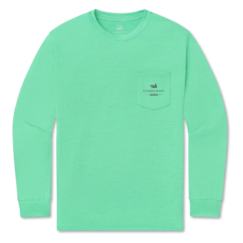 FieldTec™ Heathered Marlin Time Long Sleeve T-Shirt Mint