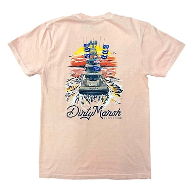 Custom Sunset Sportfisher Yacht Short Sleeve T-Shirt
