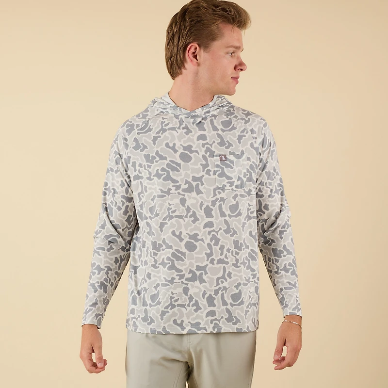 Heather Blend Hooded T-Shirt White Localflage