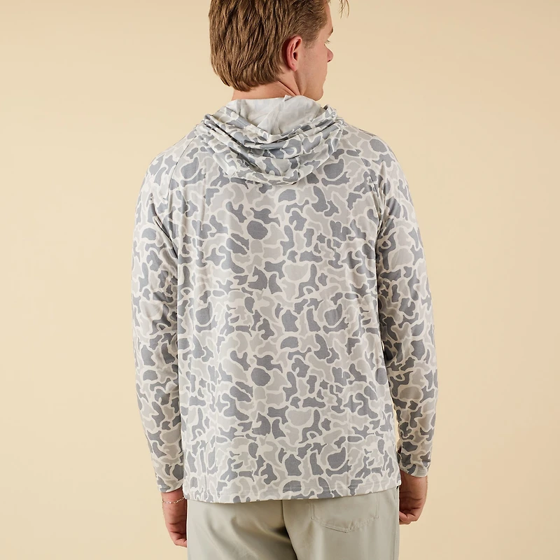 Heather Blend Hooded T-Shirt White Localflage