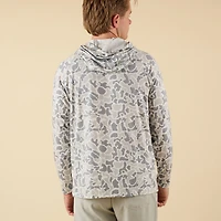 Heather Blend Hooded T-Shirt White Localflage