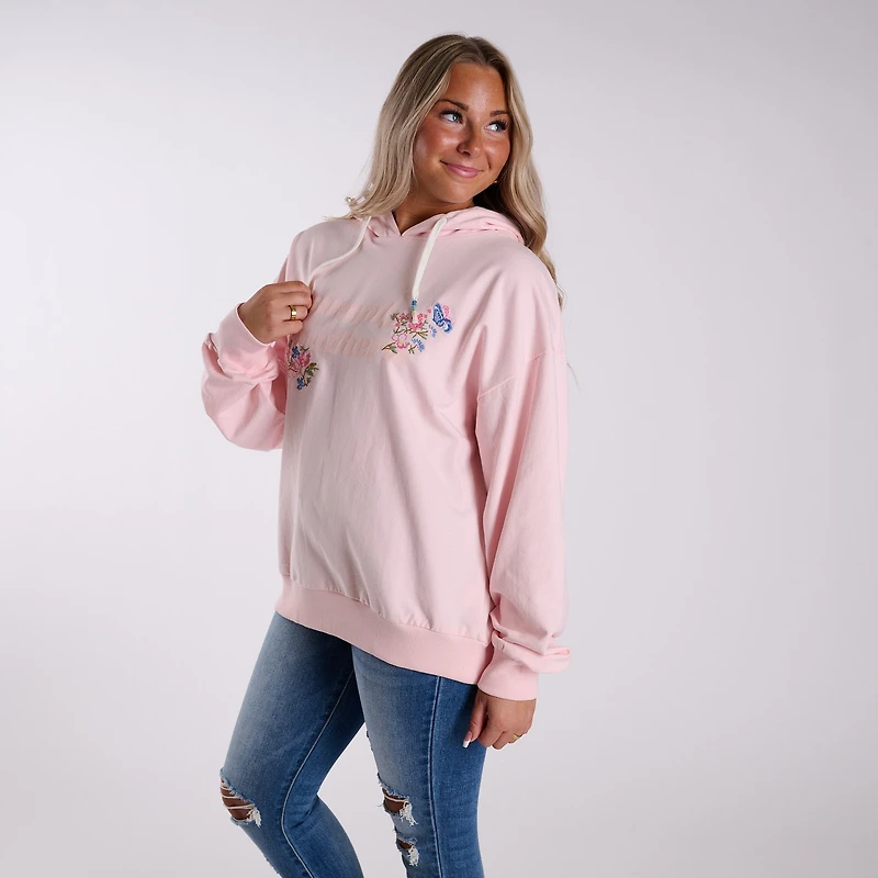 Floral Hoodie Pink