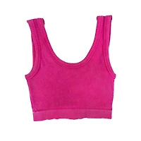 Scoop Neck Padded Cropped Tank