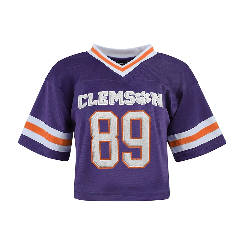 Clemson Cropped Football Jersey Purple