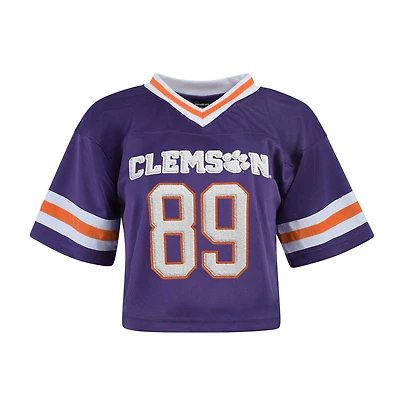 Clemson Cropped Football Jersey Purple