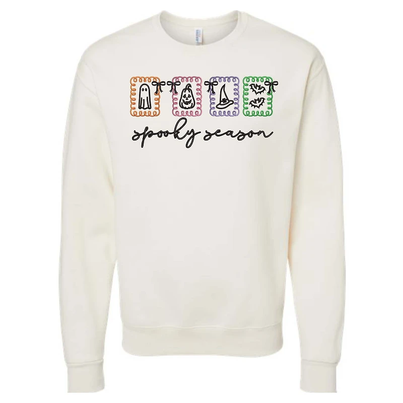 Spooky Season Swirl Crewneck Sweatshirt Ivory