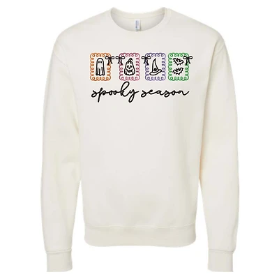 Spooky Season Swirl Crewneck Sweatshirt Ivory
