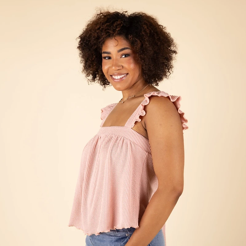 Sleeveless Tie Back Women's Babydoll Top