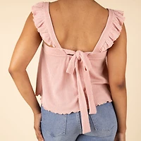 Sleeveless Tie Back Women's Babydoll Top