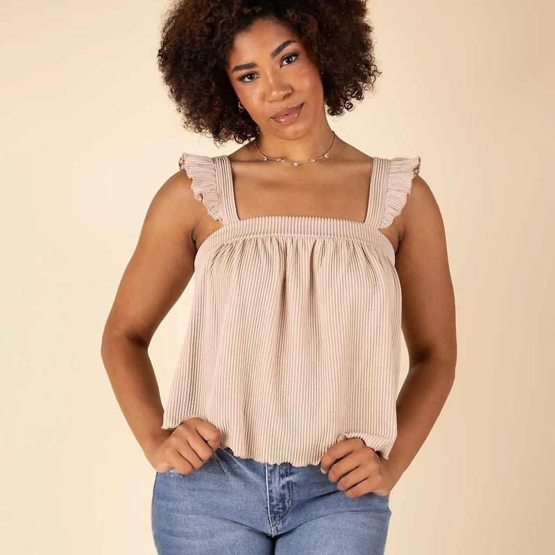 Sleeveless Tie Back Women's Babydoll Top