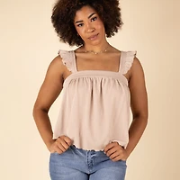 Sleeveless Tie Back Women's Babydoll Top