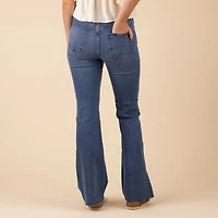 Hi-Rise Scissor Flare Jeans Medium Wash