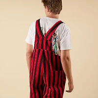 Red and Black Overall Bibs