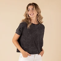 Oversized Crop Short Sleeve Top