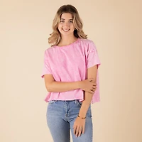 Oversized Crop Short Sleeve Top