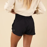 Women's High Waisted Volley Shorts Black