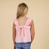 Youth Sleeveless Tie Back Babydoll Top