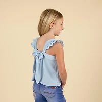 Youth Sleeveless Tie Back Babydoll Top