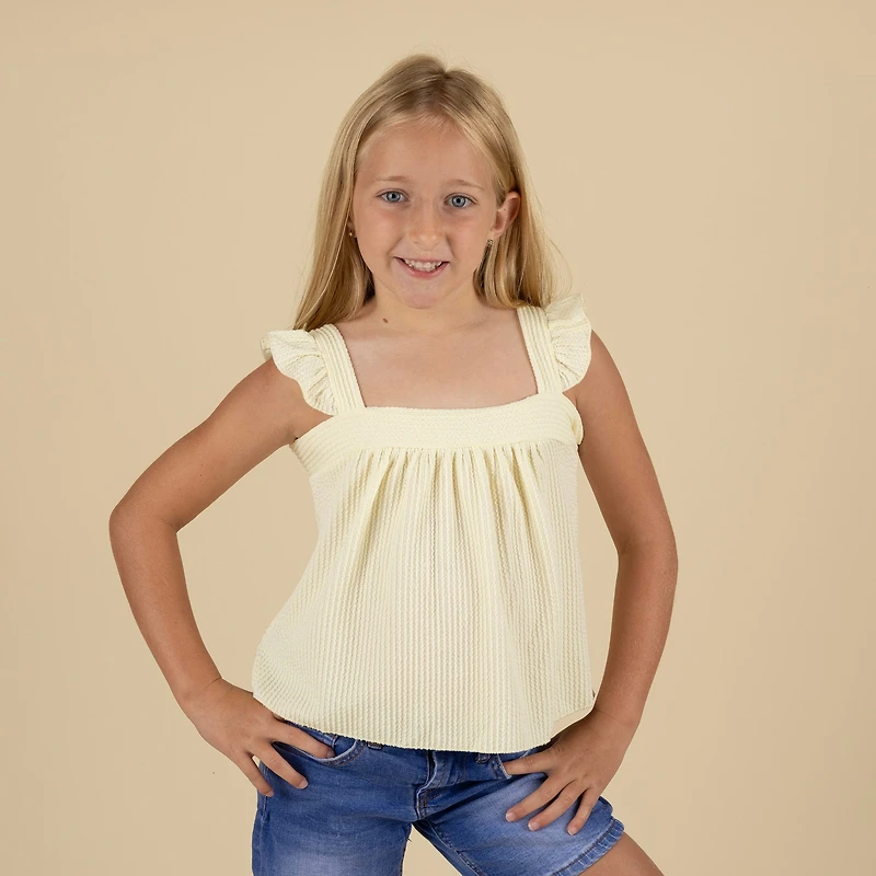 Youth Sleeveless Tie Back Babydoll Top