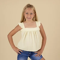 Youth Sleeveless Tie Back Babydoll Top