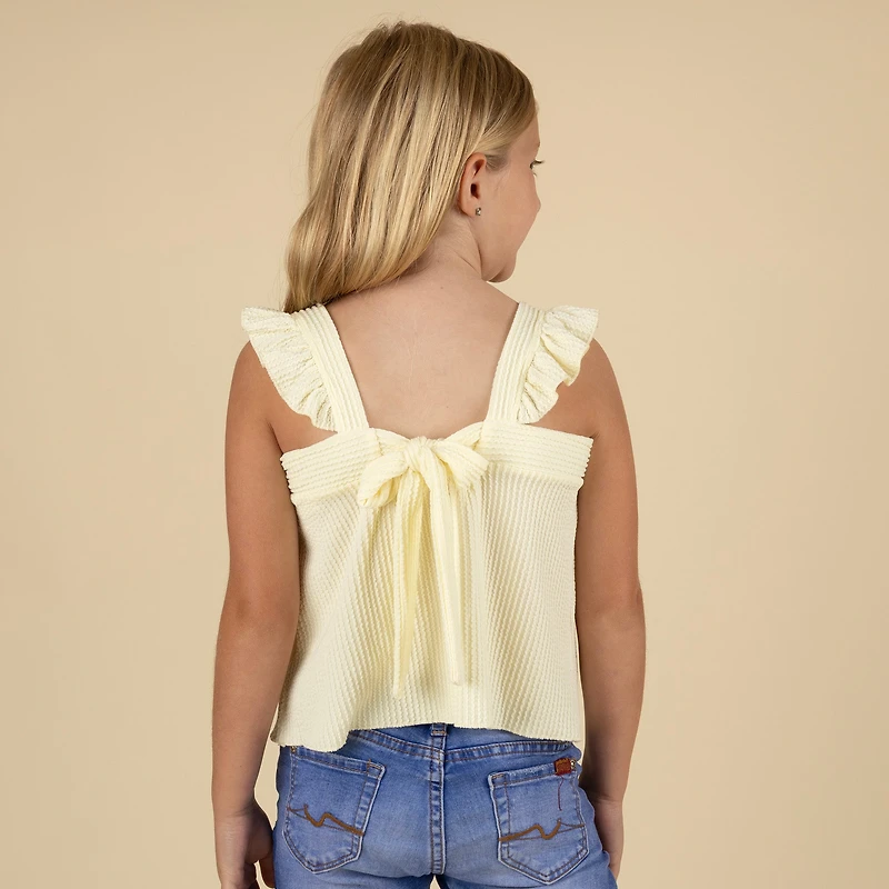 Youth Sleeveless Tie Back Babydoll Top