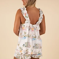 Charleston Love Print Pajama Set